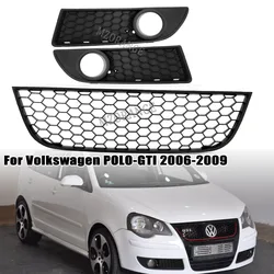 VW,ポロ,9n3用フォグライトカバー,vw POLO-GTI 2005 2006 2007 2008 mk4,フロントバンパーグリル,アクセサリー