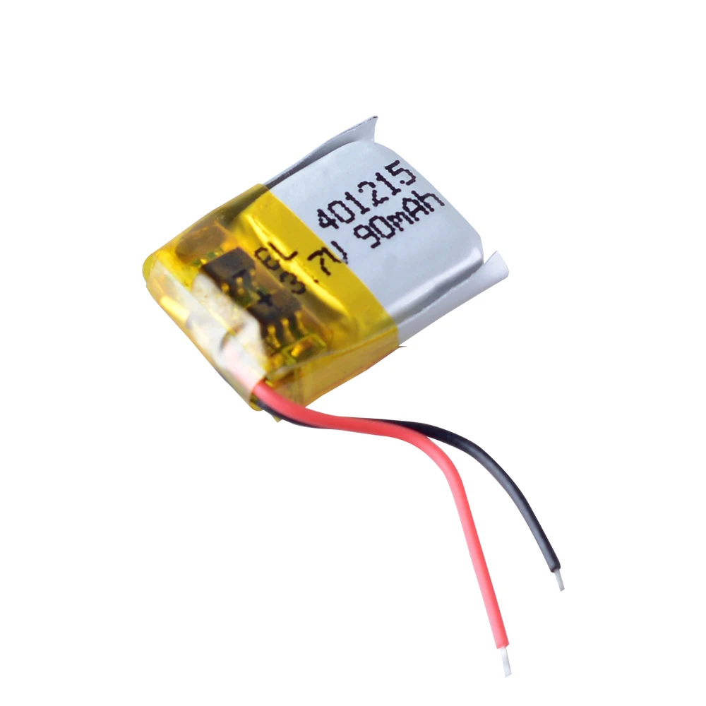 3.7V 90mAh 401215 Rechargeable Lithium Li-ion Polymer Battery for MP3 MP4 Headset small toy Bluetooth 3D glasses Smart watch