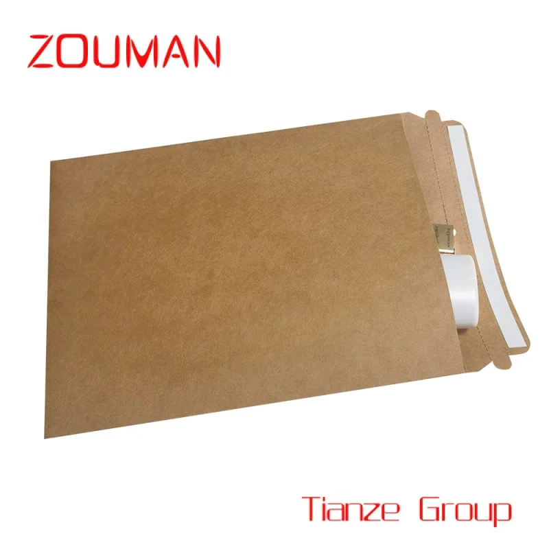 Custom Logo Uitbreidbaar Kraft Document Pouch Boodschappentas Papieren Verpakking