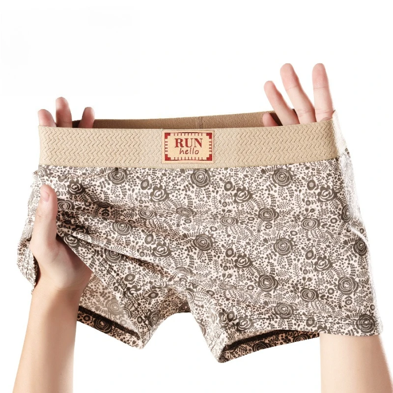 

Cotton Print Women Boxers Sexy Lingerie Seamless Breathable Underpants Ladies Boyshorts Plus Size Safety Pants Sports Shorts