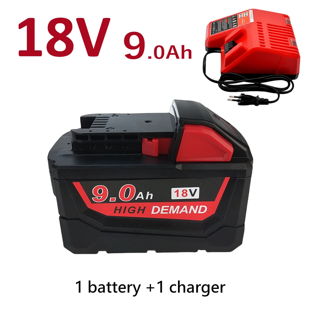 

9Ah high-capacity18V Lithium Replacement Battery Applicable to For Milwaukee M18 48-11-1860 48-11-1850 48-11-1840 Tool Battery