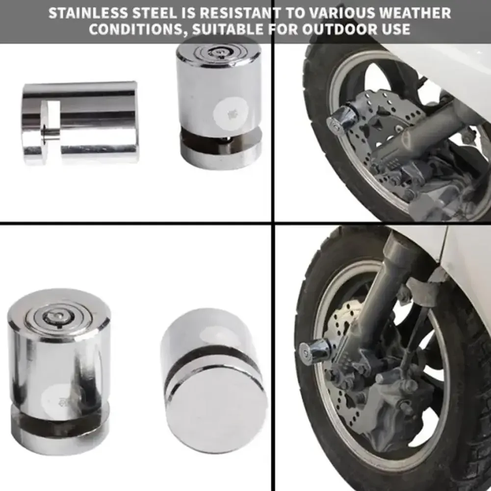 Stainless Steel Bicycle Motorcycle Locomotive Disc Brake Lock Waterproof Security Ultra-high Strength Sturdy Disk Protection