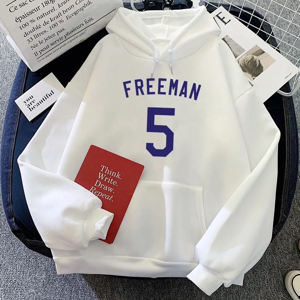 Number 5 Freddie Freeman Hoodies 2024 Champion Graphic Printing Sweatshirts Streetwear Hip Hop Unisex Female Pullovers Sudadera