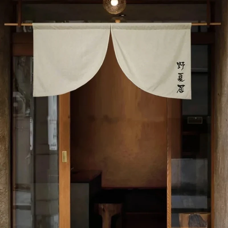 

Japanese Style Cotton Linen Curtain Kitchen Partition Doorway Home Entrance Bedroom Door Decor Curtain Dining Tea Shop Noren