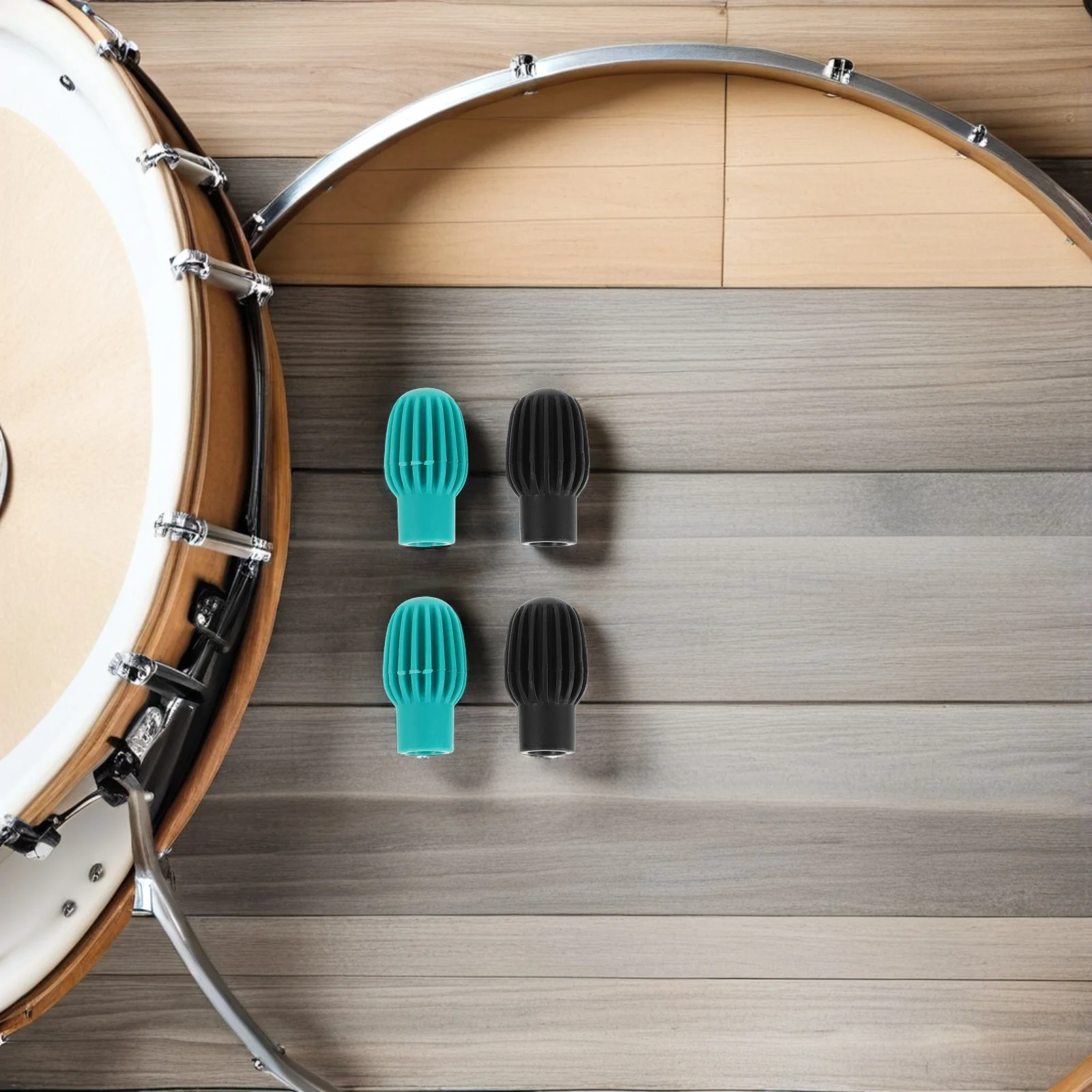 

Drumstick Noise Reduction Covers Silicone Quiet Sleeves Soft Drum Protector for Practice Silent Drumsticks Accessories