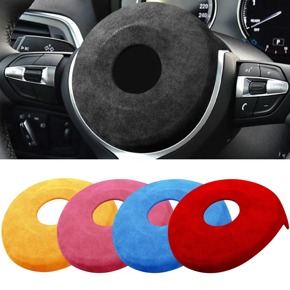 Car Steering Wheel Center Airbag Cover Trim Suede Sticker For BMW F20 F22 F30 F31 F32 F33 F36 F10 M F06 F12 F13 F15 X5 X6 F16