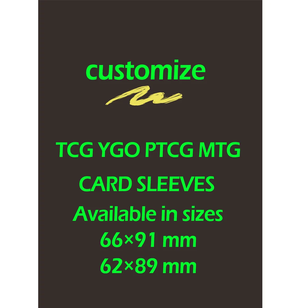 

DIY 62x89/66x91mm Holographic/Matte/Glossy Custom Anime Card Sleeves Board Game Cards Protector Card Cover for Trading Cards