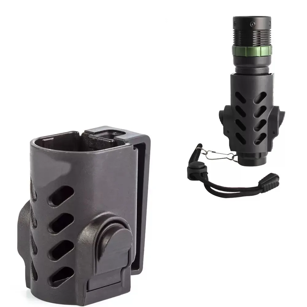 Coldre tático para lanterna, cinto universal para transporte de tocha, luz flash externa, suporte ajustável para lanterna