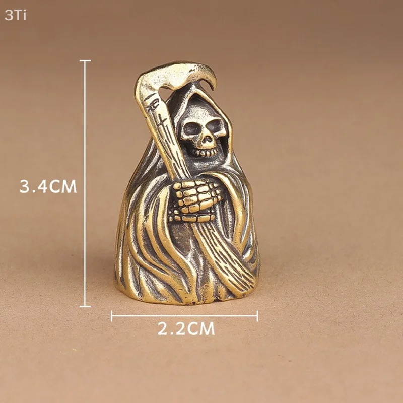 ทองเหลืองบริสุทธิ์ Creative Sickle Wizard Bell พวงกุญแจจี้พวงกุญแจกระเป๋าเป้สะพายหลังแขวน