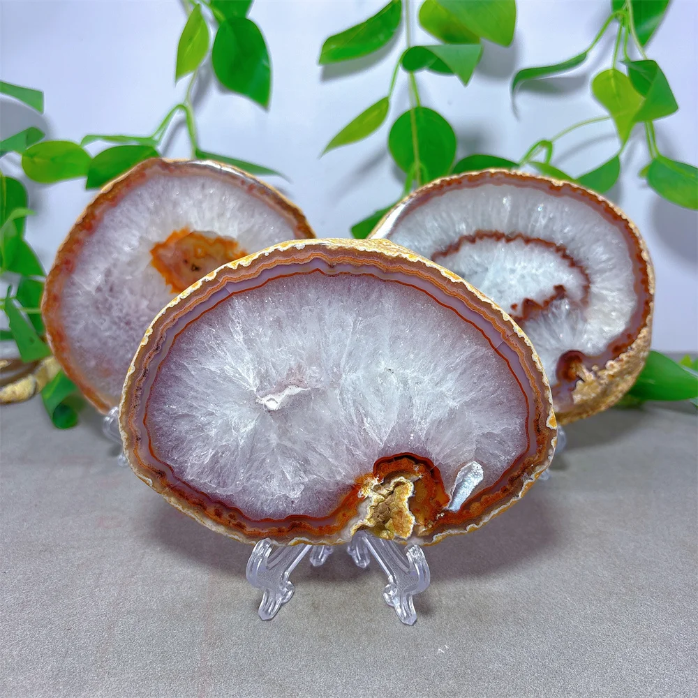 Brown Agate Slab Natural Crystal Quartz Minerals Stone Home Decoritems Reiki Garden Love Gifts Energy Healing Lucky +Stand