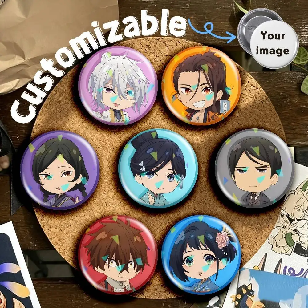 S-Shoyo Hinata Anime Haikyuu Round Badge Pins Creative Pins Bag Decor Accessories Fan Collection Gifts for Friends