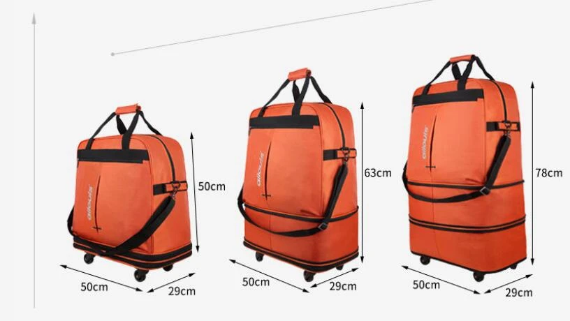 32 Inch Check-in Bag Foldable Luggage Bag Suitcase Rolling Travel Luggage Bag Duffel Bag for Men Women Lightweight Suitcases