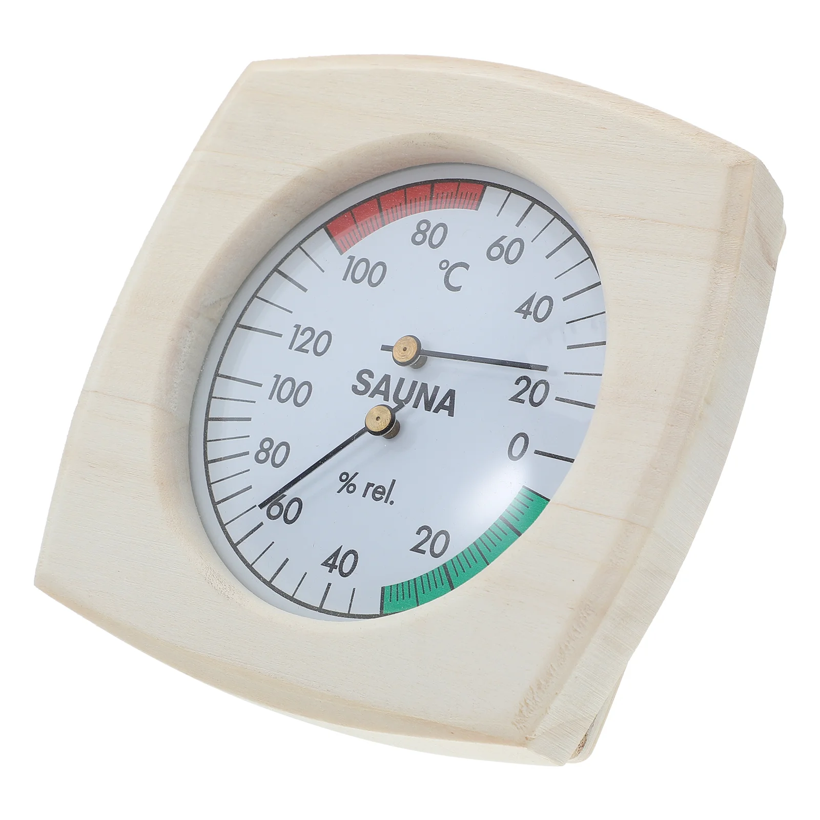 Sauna Temperature and Humidity Meter Indoor Thermometer Room Hygrothermograph Hygrometer Wooden Supply