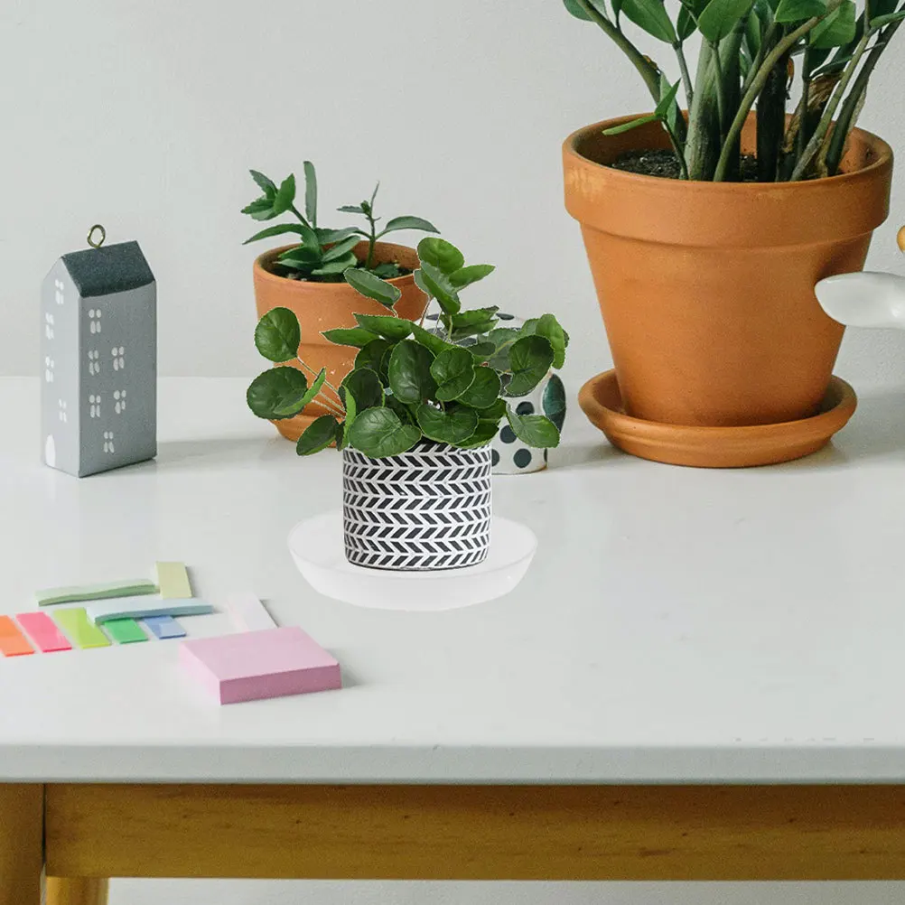 실내 식물용 원형 플라스틱 물받이 트레이 10개 세트 다육식물 화분 받침 방수 트레이 원형 화분 받침대