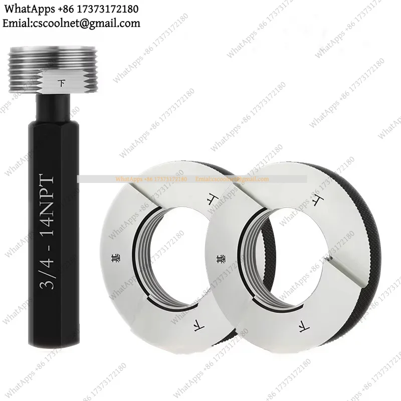 k06 1pc NPT Pipe Thread Plug Ring Gauge Precision External Screw Gage Fine Pitch Test Tool