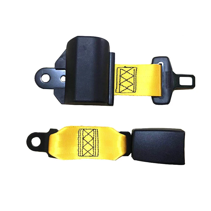 Red Yellow color seat belt  retractable 2 point safety Lap belt  bus seat safety belt for school waist  belt  auto accessories