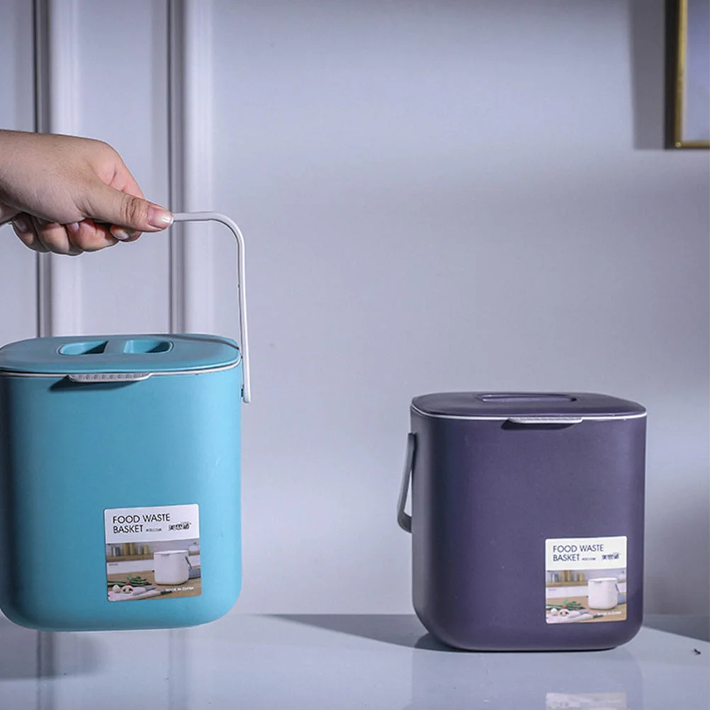 Garbage Bin Can Compost Small Trash with Lid Dustbin for Kitchen Wet Waste Containers Compact