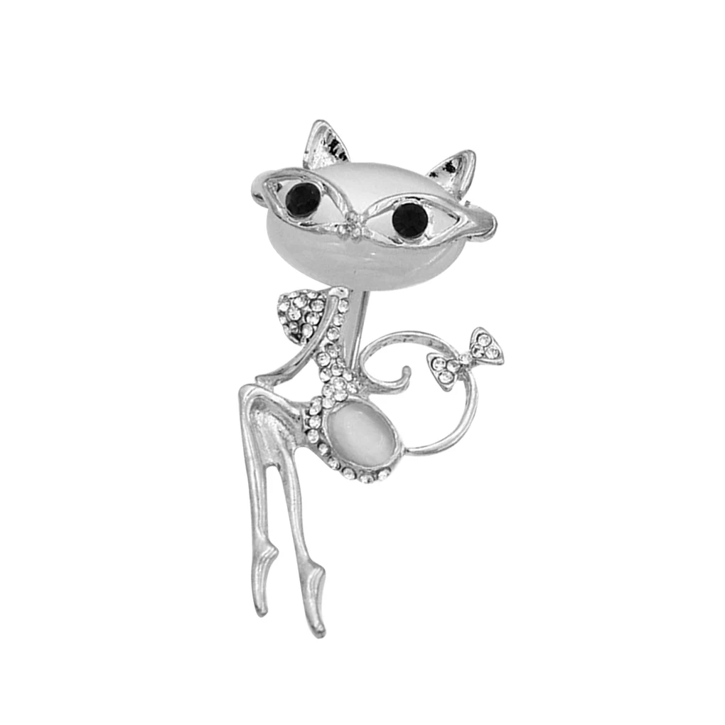 Animal Rhinestone Sexy Brooch Party Wedding Banquet Anniversary Shining Alloy Badge Chest Pin, Silver