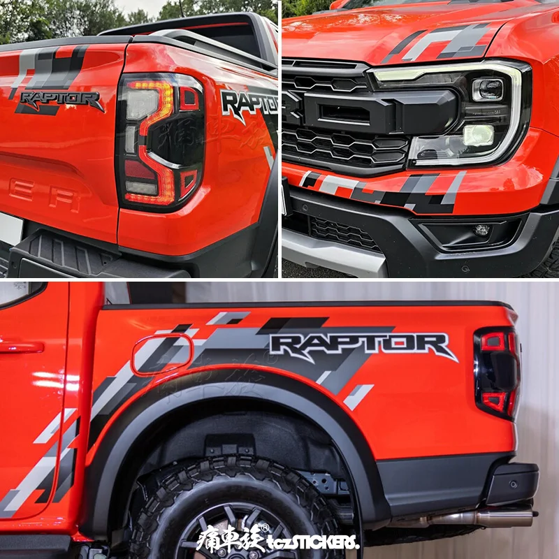 Nowa naklejka samochodowa dla Ford Ranger Raptor 2024, dekoracja zewnętrzna tylnego bagażnika, spersonalizowane akcesoria do filmów sportowych