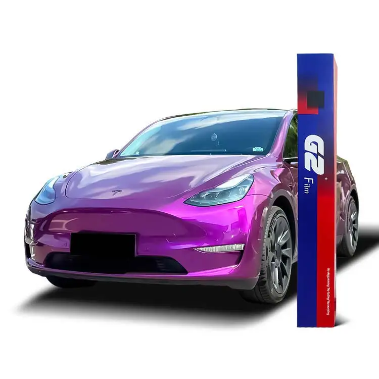 Charming Ultra Glossy Metallic Purple Best Performance Car Wrap Vinyl Color Changing Film Wholesale