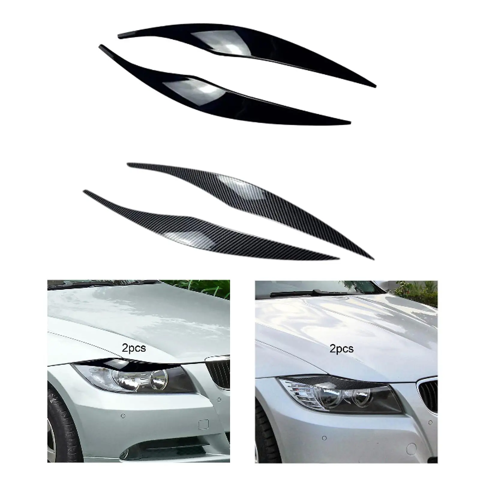 

Накладки на фары (реснички) из АБС-пластика, внешняя отделка, автоаксессуар, простая установка для BMW 3 серии E90 E91 320I 330I