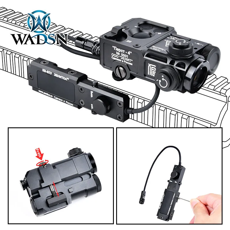 Imagem -05 - Wadsn Taciitcal Zenitco Perst Dispositivo Combinado Gen.3.0 Verde Vermelho ir Laser Ponteiro Ak47 Ak74 Dbal Peq Ngal Mawl Ar15 Acessórios