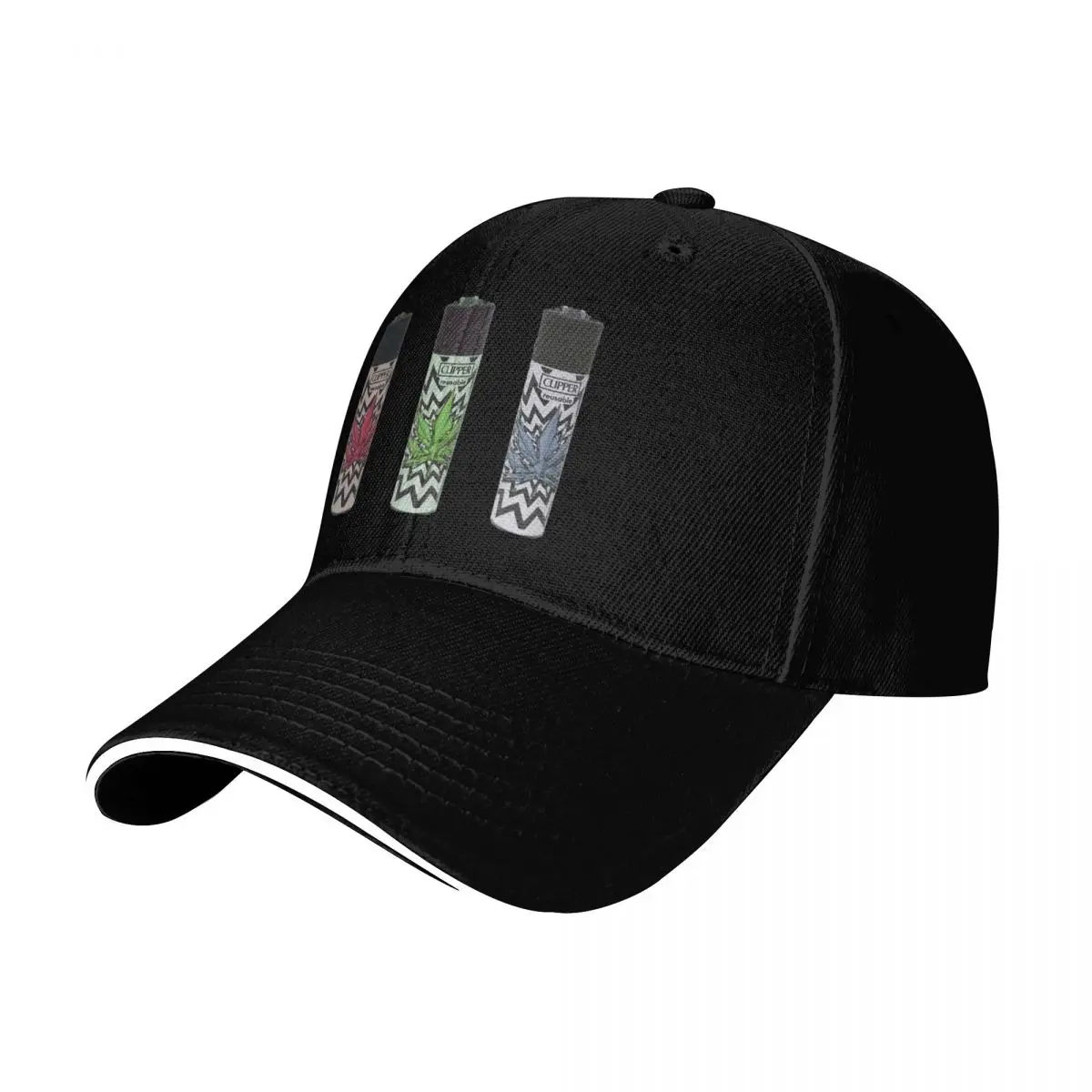 420 Clipper Lighter in Three Colours Baseball Cap Contrast Two Tone Brim Snapback Flat Bill Strapback Dad Hat