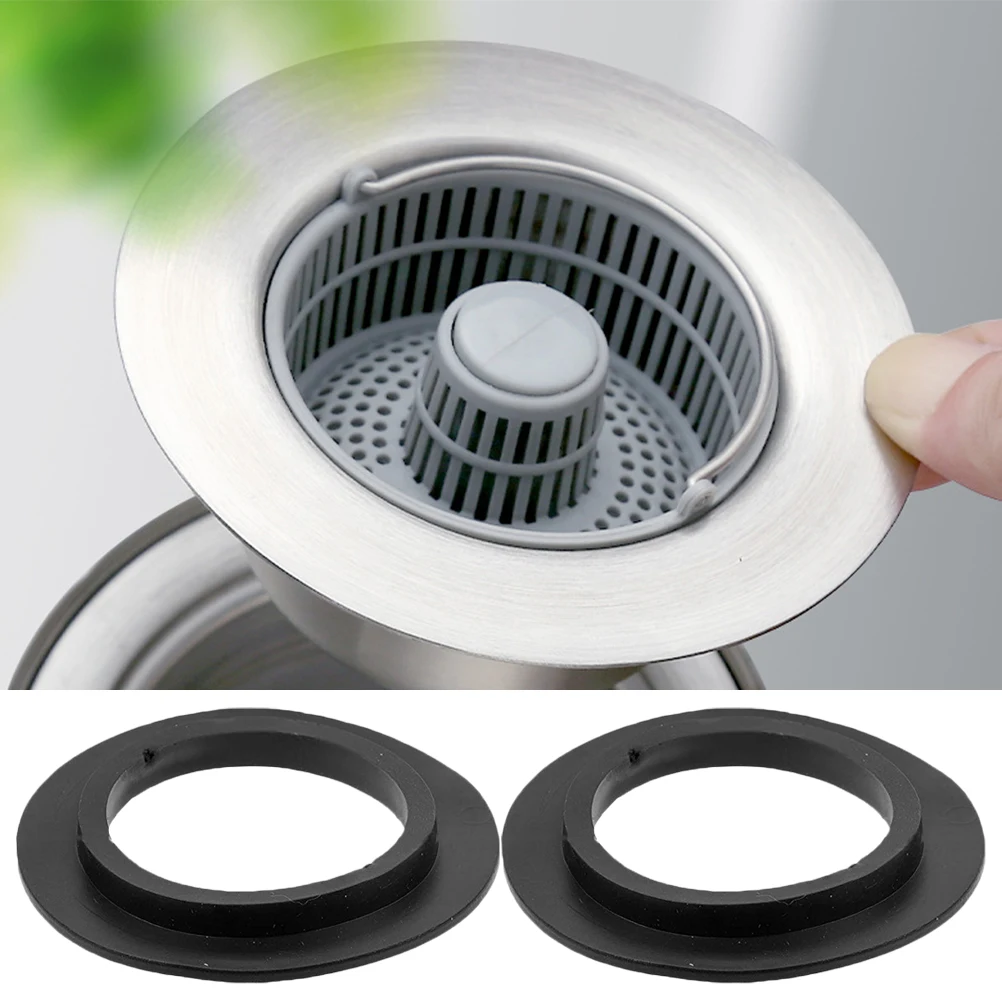 

5Pcs Sink Gasket Rubber Basket Washer Plug Basket Strainer Seal Black Strainer Seal Umbrella Sink Basin Hardware