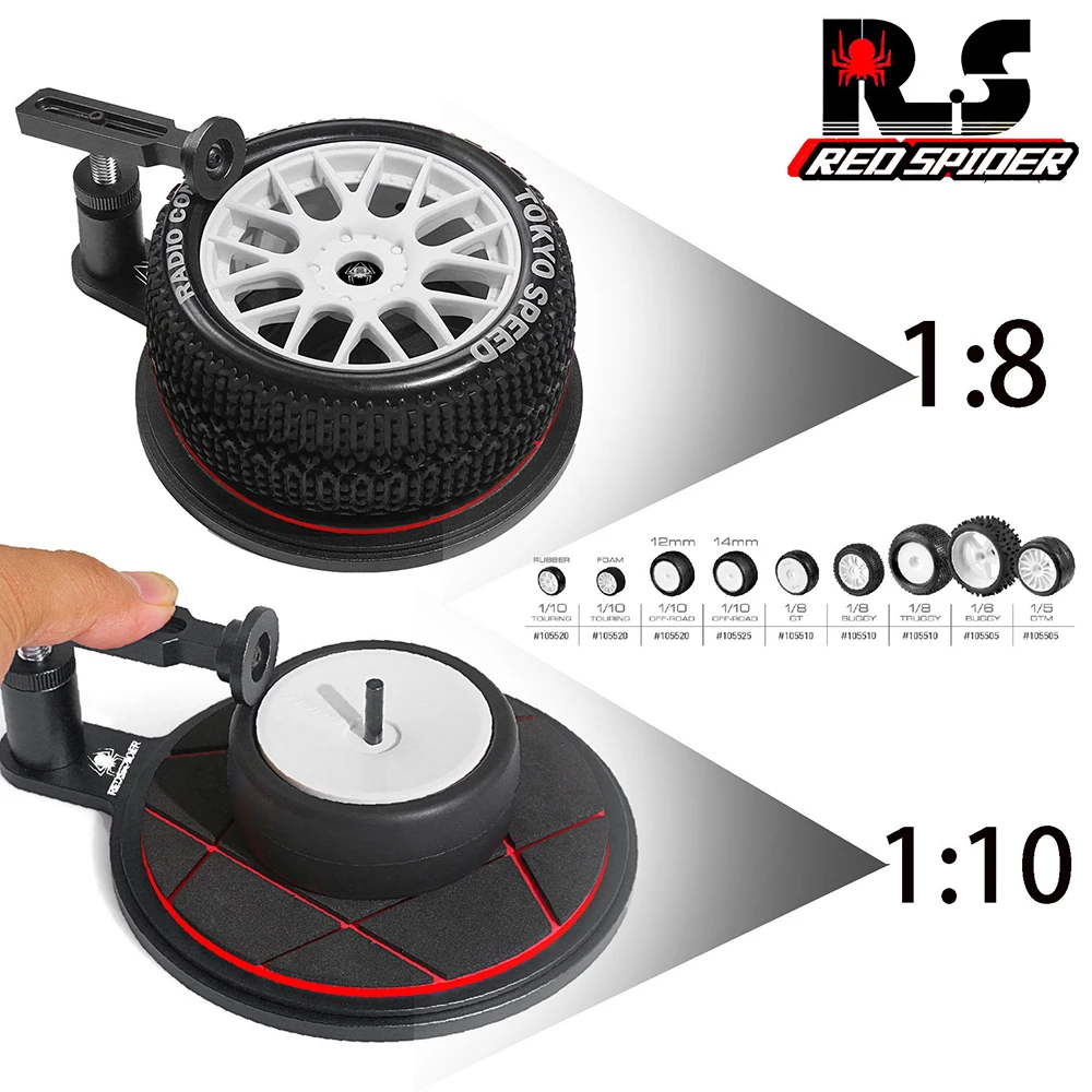 RS Multifunktionale Reifenklebehilfswerkzeuge für 1/10 1/8 1/12 RC Modellauto Buggy Racing Truck Räder – Detail 1