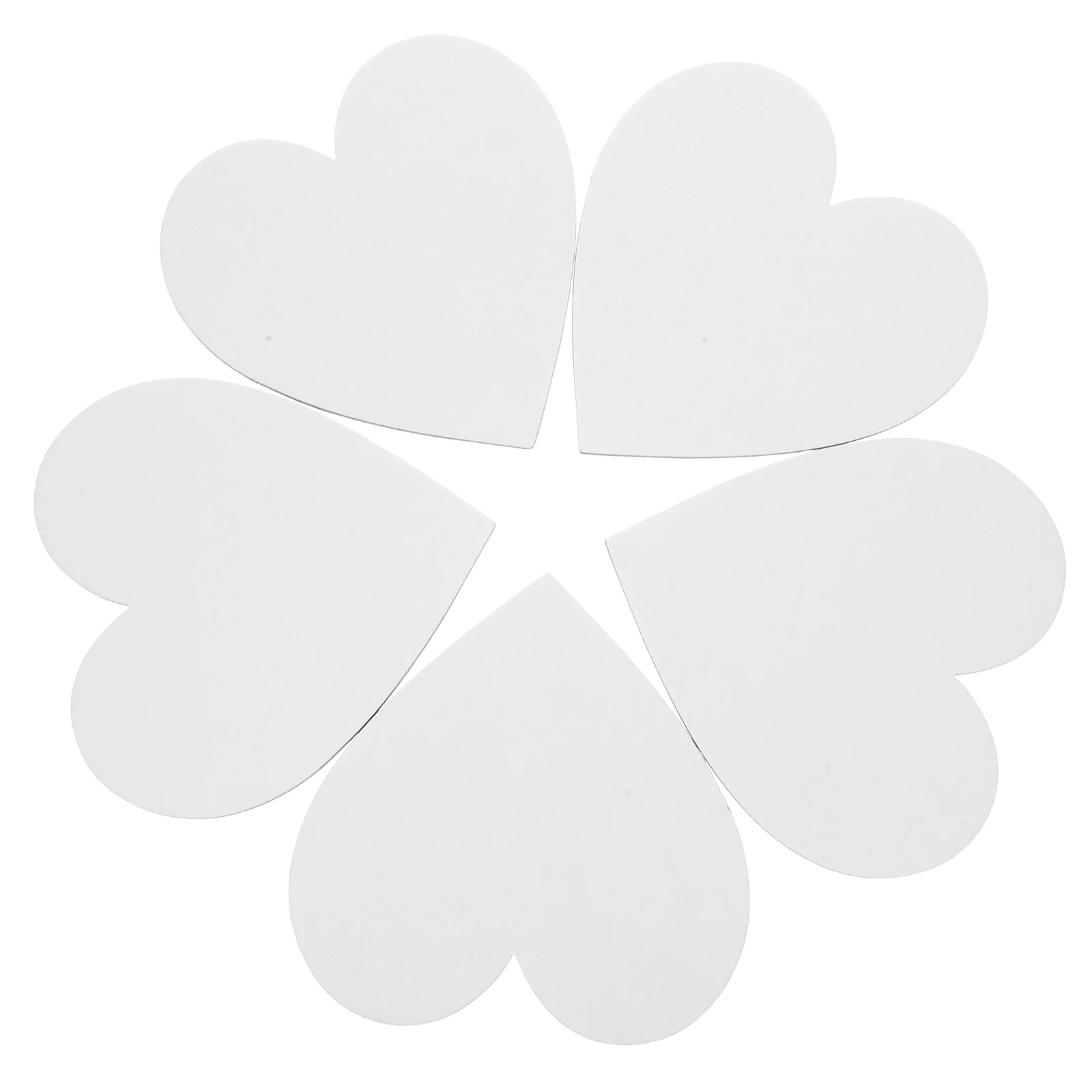 

5 Pcs Heart Shape Cotton Drawing Board Thicken Painting Board Artist Paper Board Oil Paint Canvas Sketchpad (White)