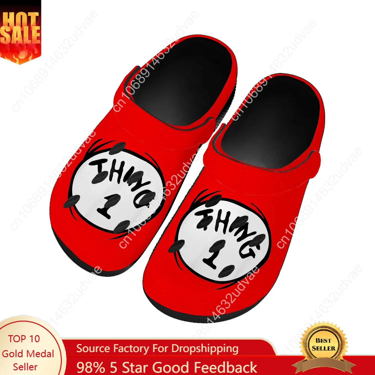 

Thing 1 Thing 2 Water Shoes Mens Womens Comfortable Fashion Home Garden Clogs Customizd Sandals Beach Breathable Hole Slippers