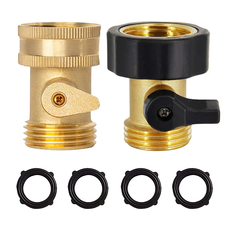 Brass Single Way Ball Valve 3/4 Threaded Water Pipe Joint Garden Straight Way Ball Valve Joint Single Way Joint