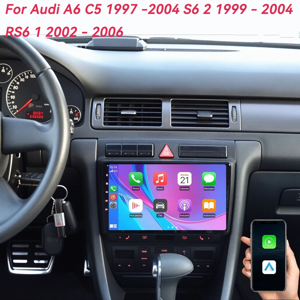 

Автомагнитола Android 16 для Audi A6 C5 1997-2004, S6 2 1999-2004, RS6 1 2002-2006 с GPS, CarPlay, Auto, мультимедийный проигрыватель, стерео, DSP