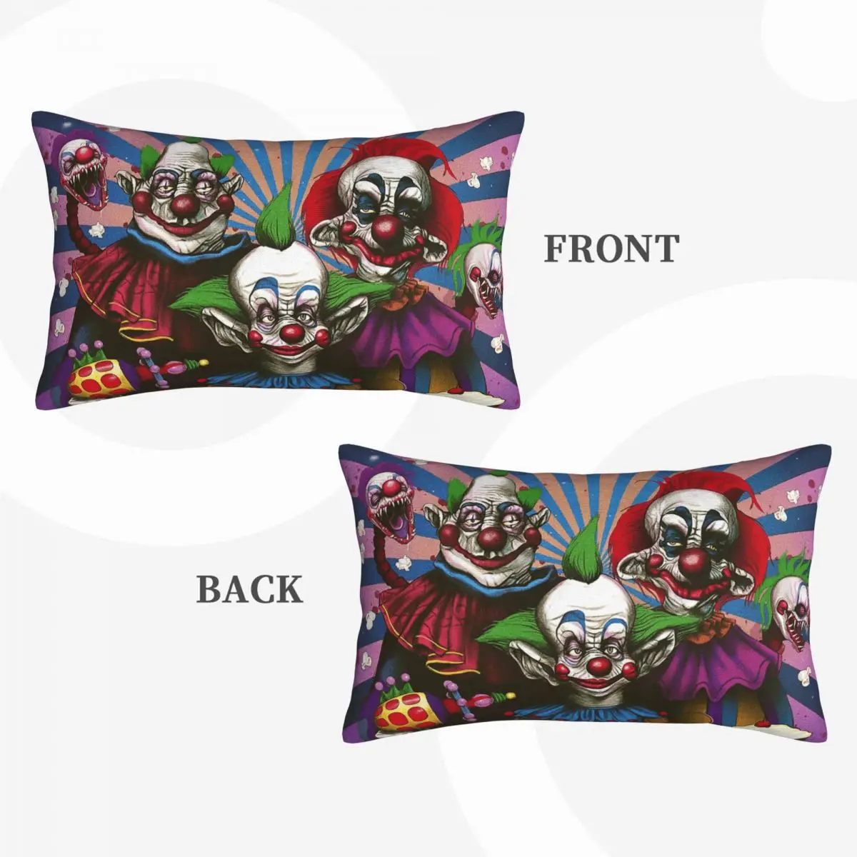 Killer Klowns From Outer Space Film Rectangle Pillowcase Cushion Cover Decorative Bedroom Bed Home Comfort Throw Pillow