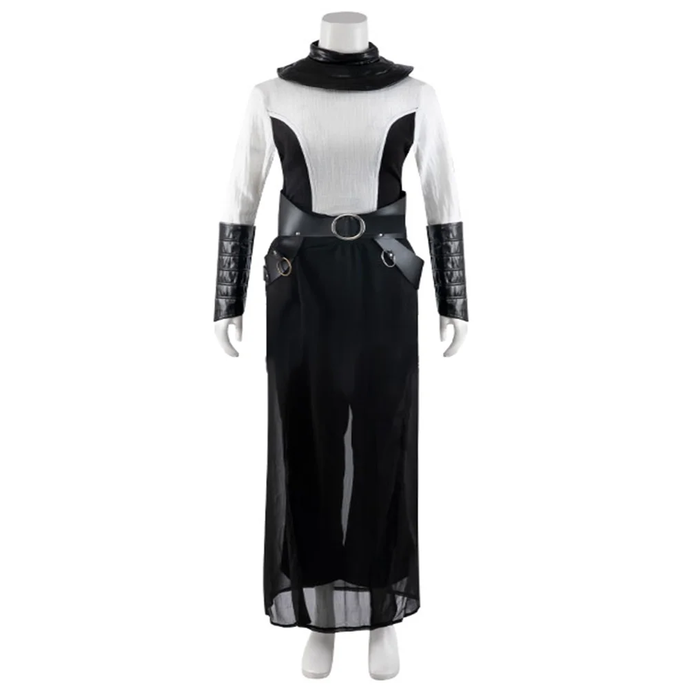 

Movie Asajj Ventress Cosplay Costume Women's Black Battle Suit Halloween Carnival Outfits