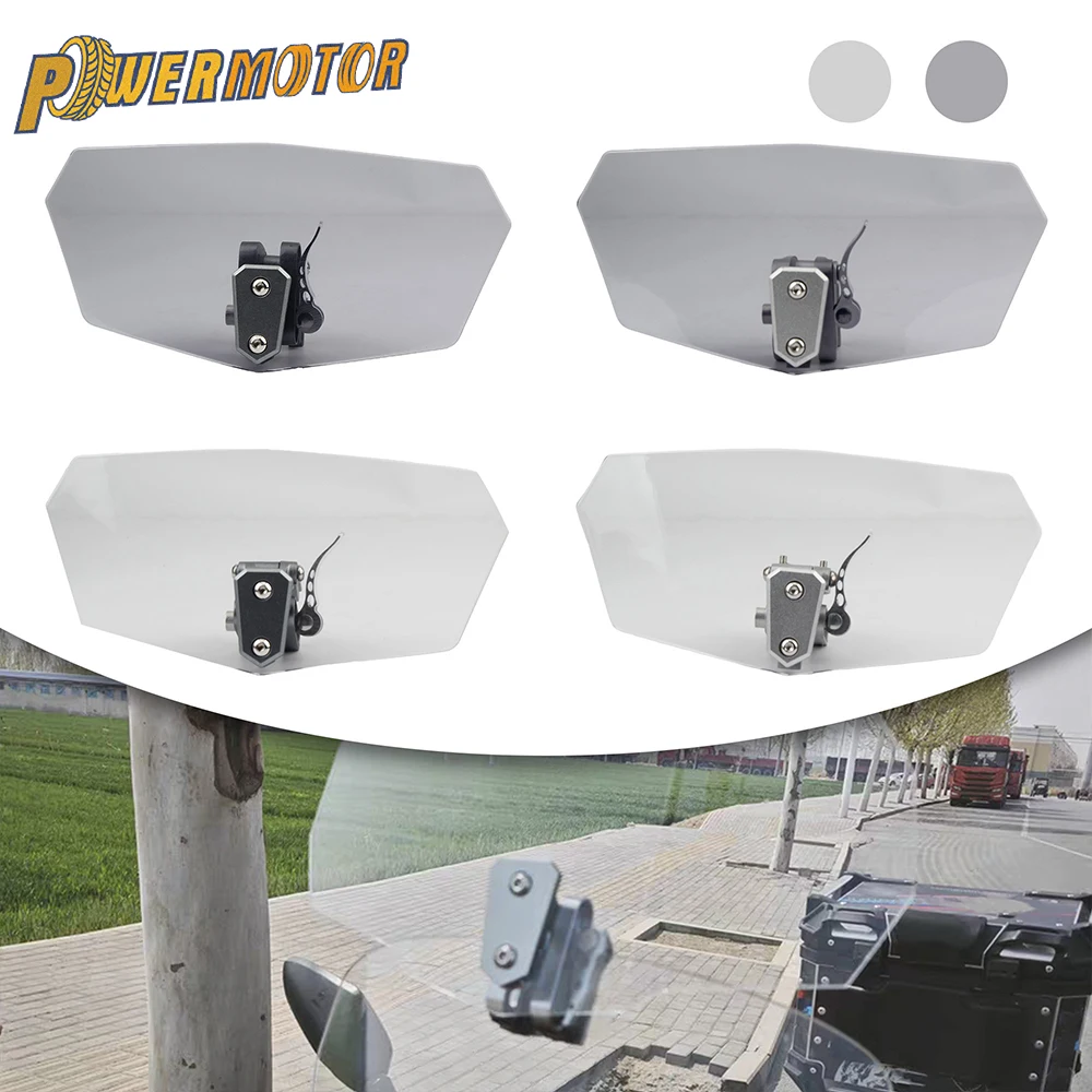 

Universal Motorcycle Clear Adjustable Windscreen Wind Deflector Windshield For Kawasaki BMW Ducati Honda Yamaha Accessories