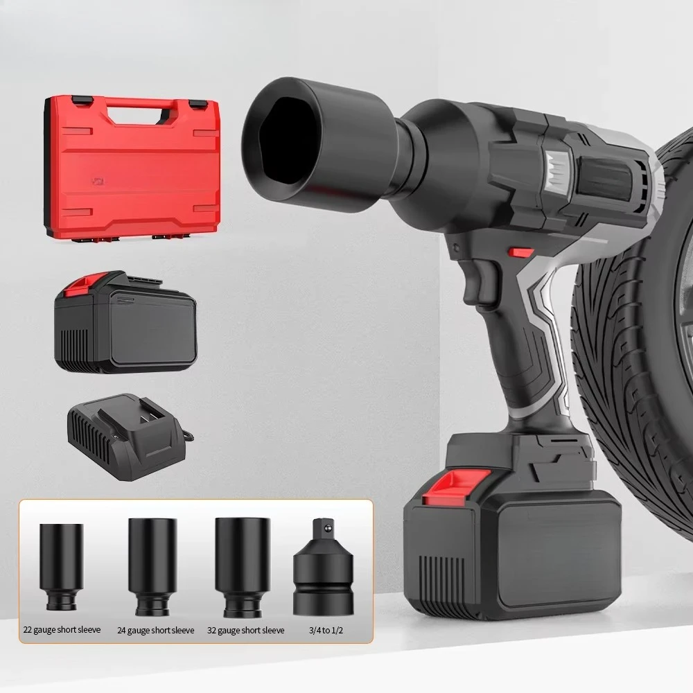 21V Brushless Impact Electric Wrench Lithium Battery Wrench 1500N High Torque Automotive Repair Wrench