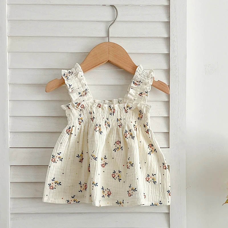 0-3Y Newborn Baby Girls Clothing Suit Children Clothing Set Short Sleeved Cotton Printed T-Shirt+Shorts Set Summer Korean Style