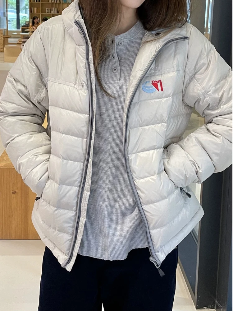 Jaet acolchado ligero para mujer, abrigo informal con capucha y cremallera, ropa de abrigo cálida, abrigo a prueba de viento de nailon con diseño Faion para primavera y otoño