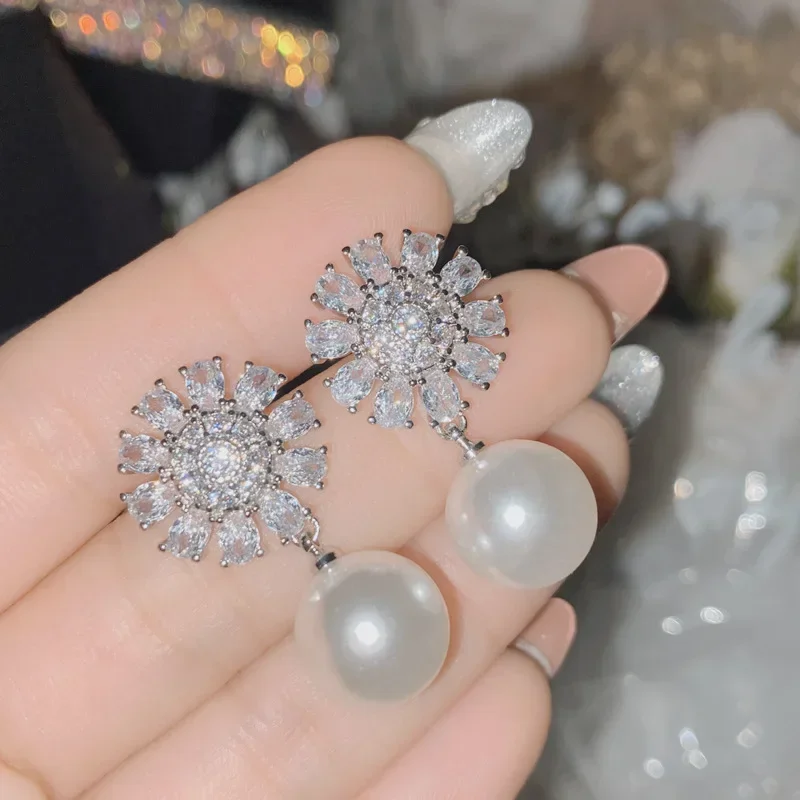 ต่างหูสไตล์โมอิสซาไนต์ MDL ประดับเพชรซิร์โคเนียม 3A แบบไมโครเซ็ต ดีไซน์เรียบหรู แฟชั่นทันสมัย พร้อมพู่ห้อยยาว