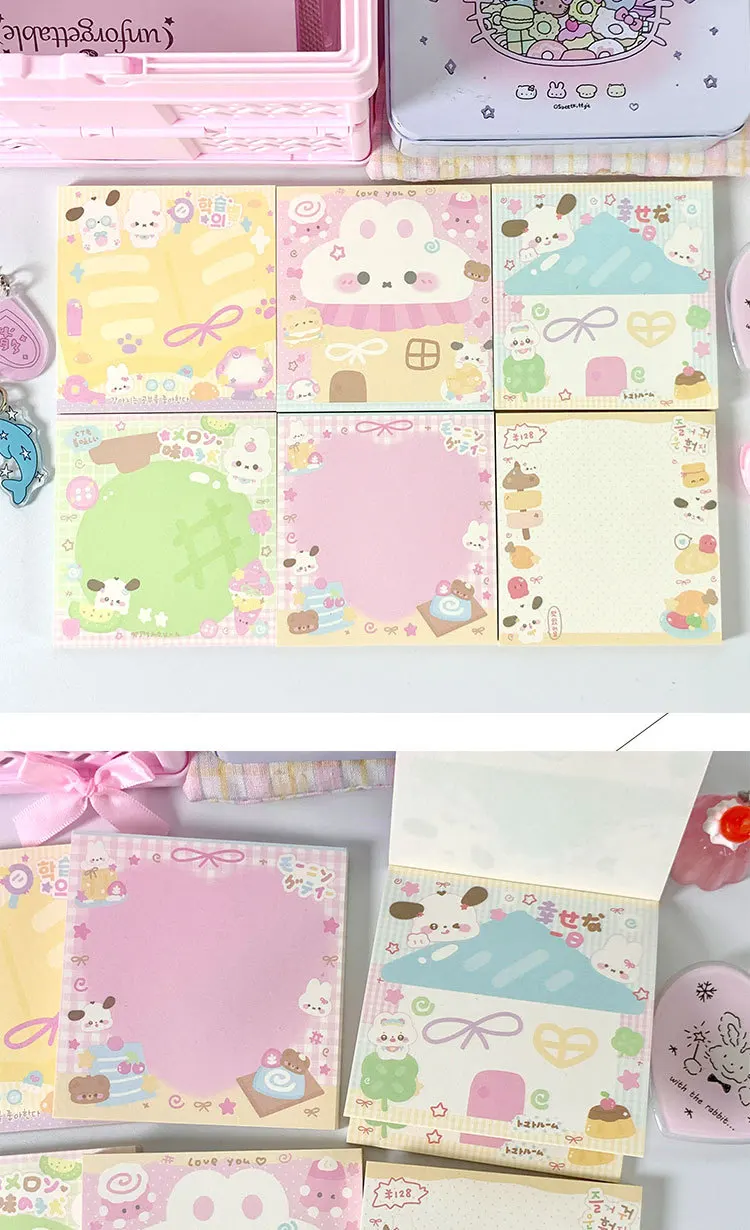 MINKYS 50 Blatt Kawaii-Notizblöcke für Welpen und Katzen, Papier, To-Do-Liste, Tagebuch, Notizpapier, DIY-Material, Schreibwaren – Detail 8