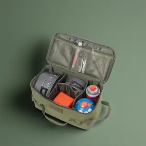 Outdoor Camping Gas Tank Storage Bag Large Capacity Ground Nail Tool Bag Gas Canister Picnic Cookware Utensils Kit Bag