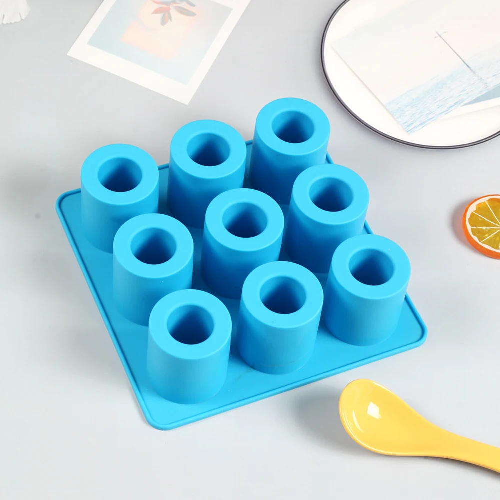 1/3pcs 9-hole round shaped silicone cup, ice glass shaped ice tray, summer ice tray, bar beer using cold drinking tools