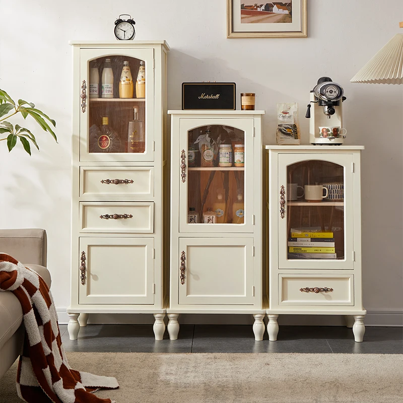 

Solid wood dining cabinet, American style small wine cabinet, living room kitchen storage cabinet, storage cabinet