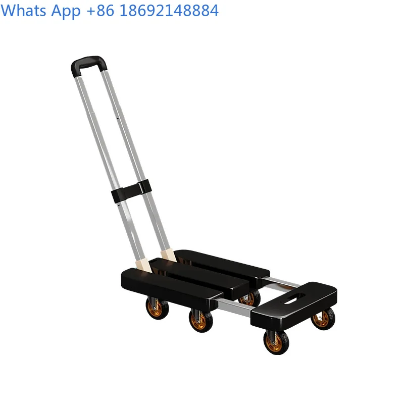 Folding Hand Cart for Home Shopping Luggage Delivery Flat Trolley Portable Utility Cart