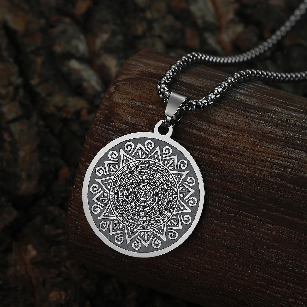 New Trendy 2024 Men's Necklace Asmaulhusna Islamic Rune Flower of Life Jewelry Clavicle Necklace for Women Send to Friends Gifts