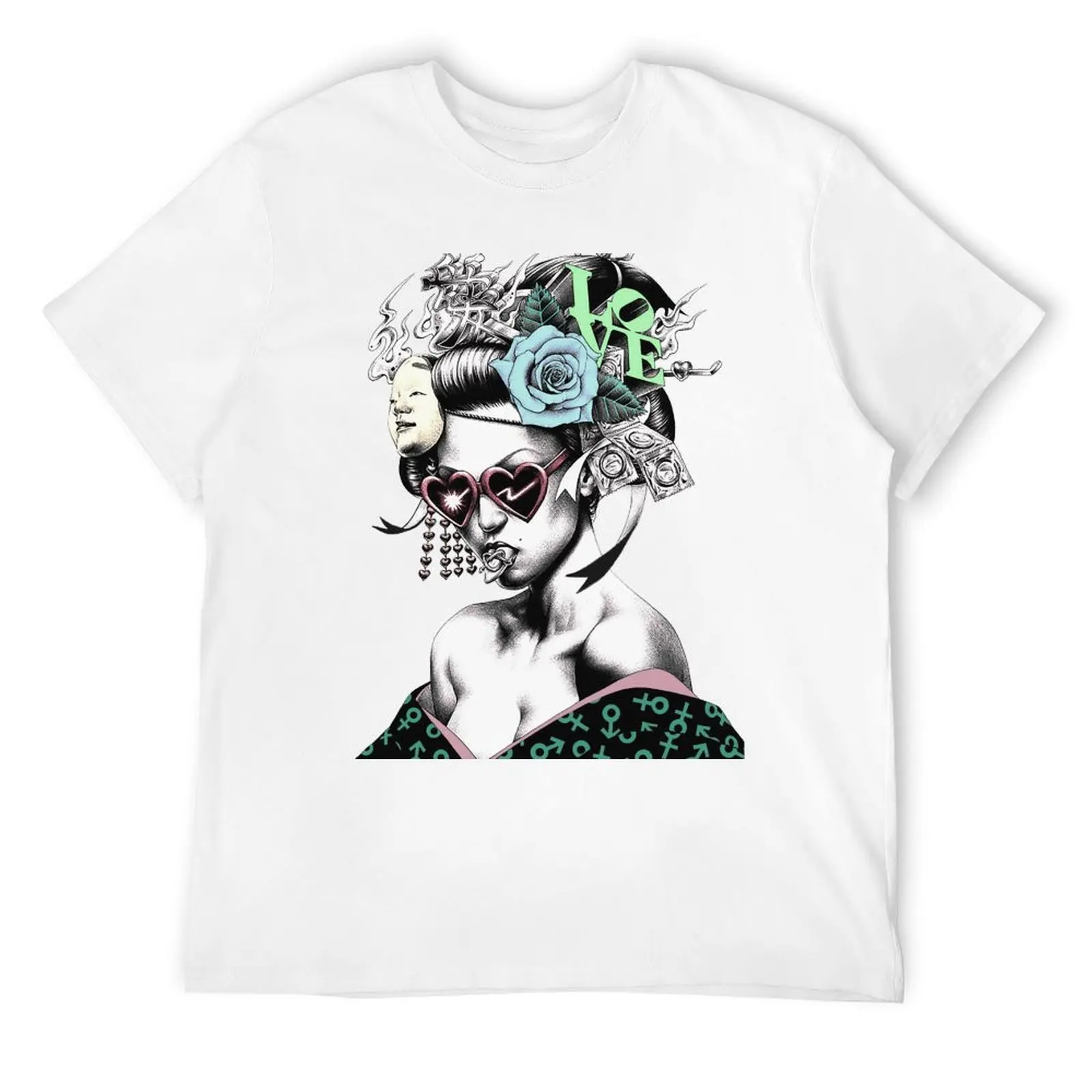 Vaporwave Geisha Cyberpunk Urban Style T-Shirt oversizeds plus sizes sublime funny gifts funny t shirts for men