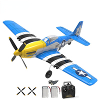 P51 Mustang RC Airplane  2.4G 4CH 6 Axis 400mm Wingspan RC Aircraft One Key Aerobatic RTF Glider Plane Toys Gifts