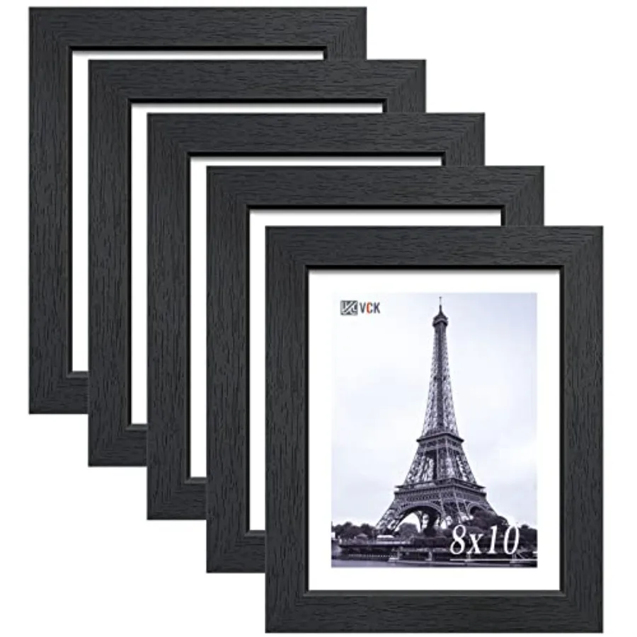 

Solid Wood Picture Frame Set of 5, Textured Exclusive Picture Frames, Wall Hanging
