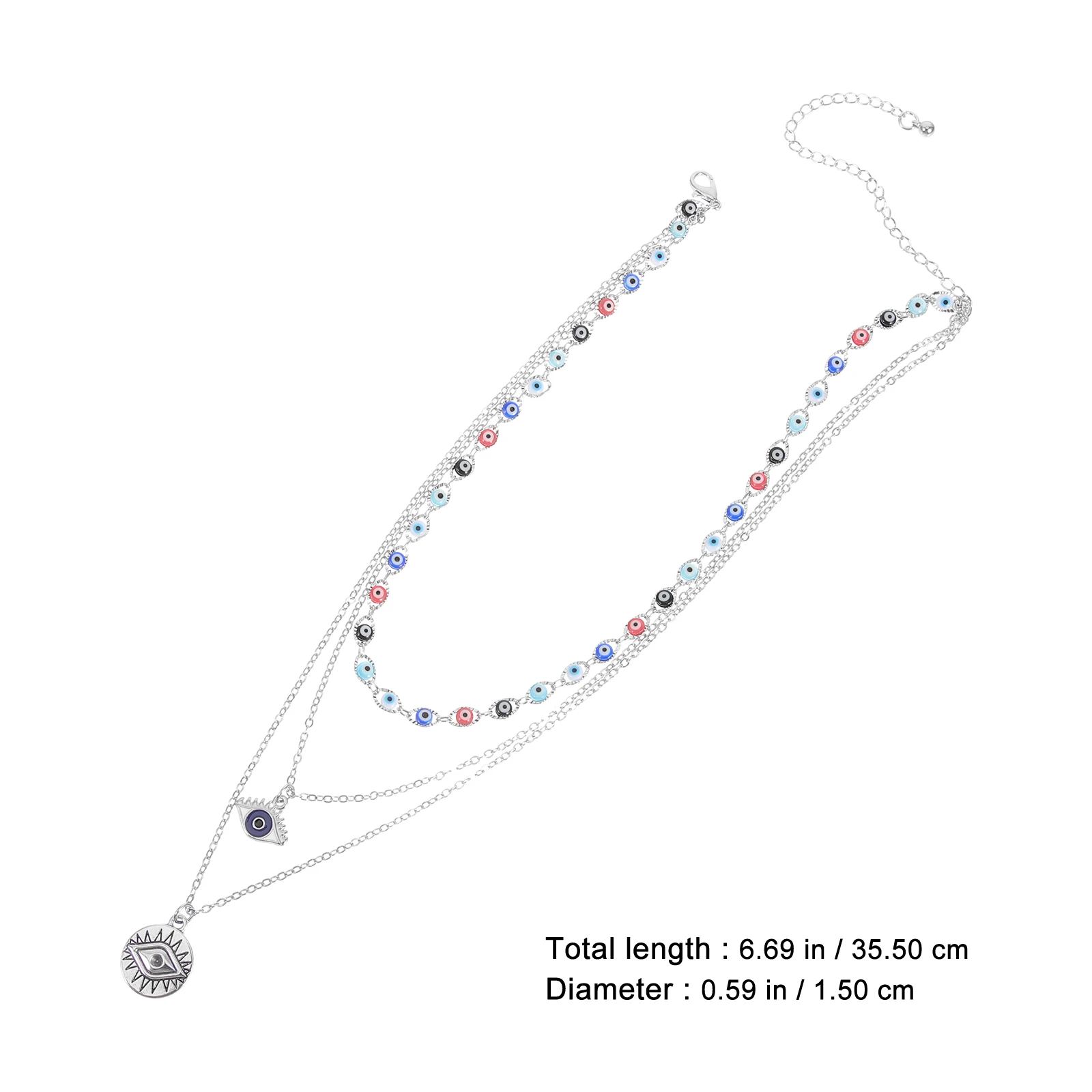 

's Eye Pendant Girls Jewelry Layered Necklaces for Women Trendy Fashion Chain Alloy Women's